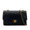 CHANEL VINTAGE CLASSIC FLAP MEDIUM CHAIN SHOULDER BAG BLACK LAMB SKIN 90284155 - PURPOSE