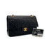 CHANEL VINTAGE CLASSIC FLAP MEDIUM CHAIN SHOULDER BAG BLACK LAMB SKIN 90284155 - PURPOSE