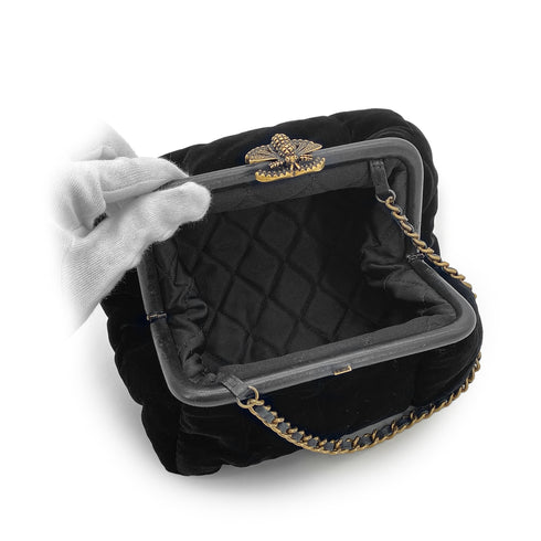 CHANEL BEE CHAIN SHOULDER BAG BLACK VELOR 90284156 - PURPOSE