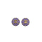 CHANEL VINTAGE EARRINGS COCOMARK ROUND DOT STUDS ACCESSORY PURPLE PLASTIC 96C 90284392 - PURPOSE
