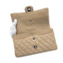 CHANEL CLASSIC FLAP MEDIUM CHAIN SHOULDER BAG BEIGE CAVIAR SKIN 90284407