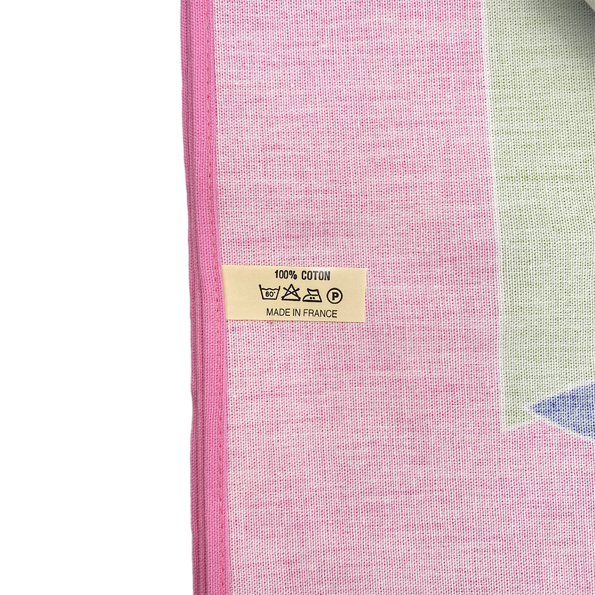 CHANEL COCOMARK TABLECLOTH CAMELLIA PINK COTTON 90284408