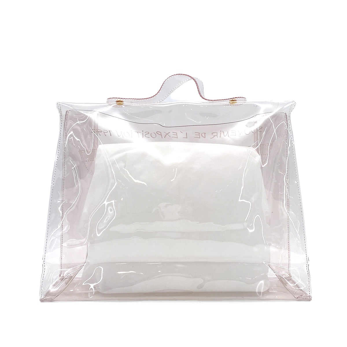 HERMES VINYL KELLY SOUVENIRDEL' EXPOSITION 1997 CLEAR HAND BAG 90284415