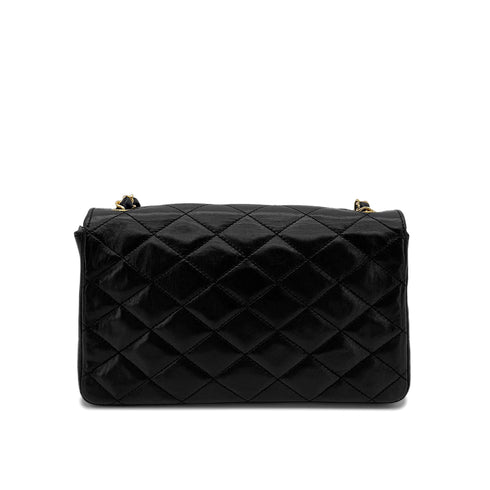 CHANEL VINTAGE MATELASSE BIG COCO CHAIN SHOULDER BAG BLACK LAMB SKIN 90284418 - PURPOSE