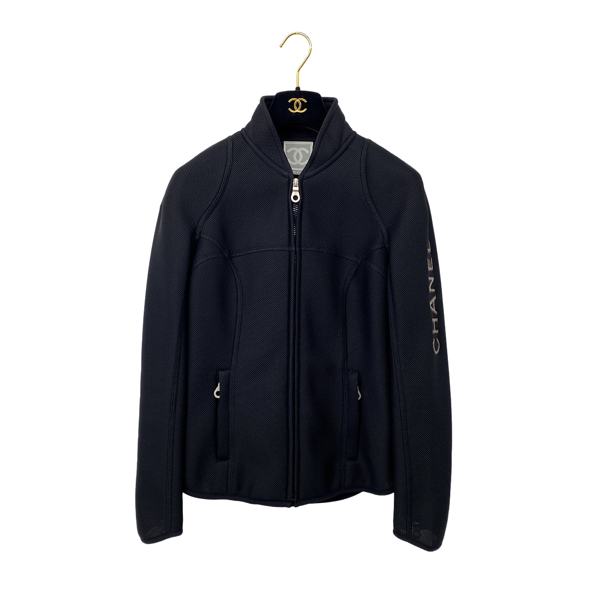 CHANEL SPORTS LINE JERSEY BLACK POLYESTER 38 03P RTW 90284425