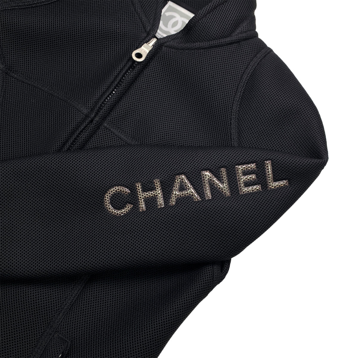 CHANEL SPORTS LINE JERSEY BLACK POLYESTER 38 03P RTW 90284425