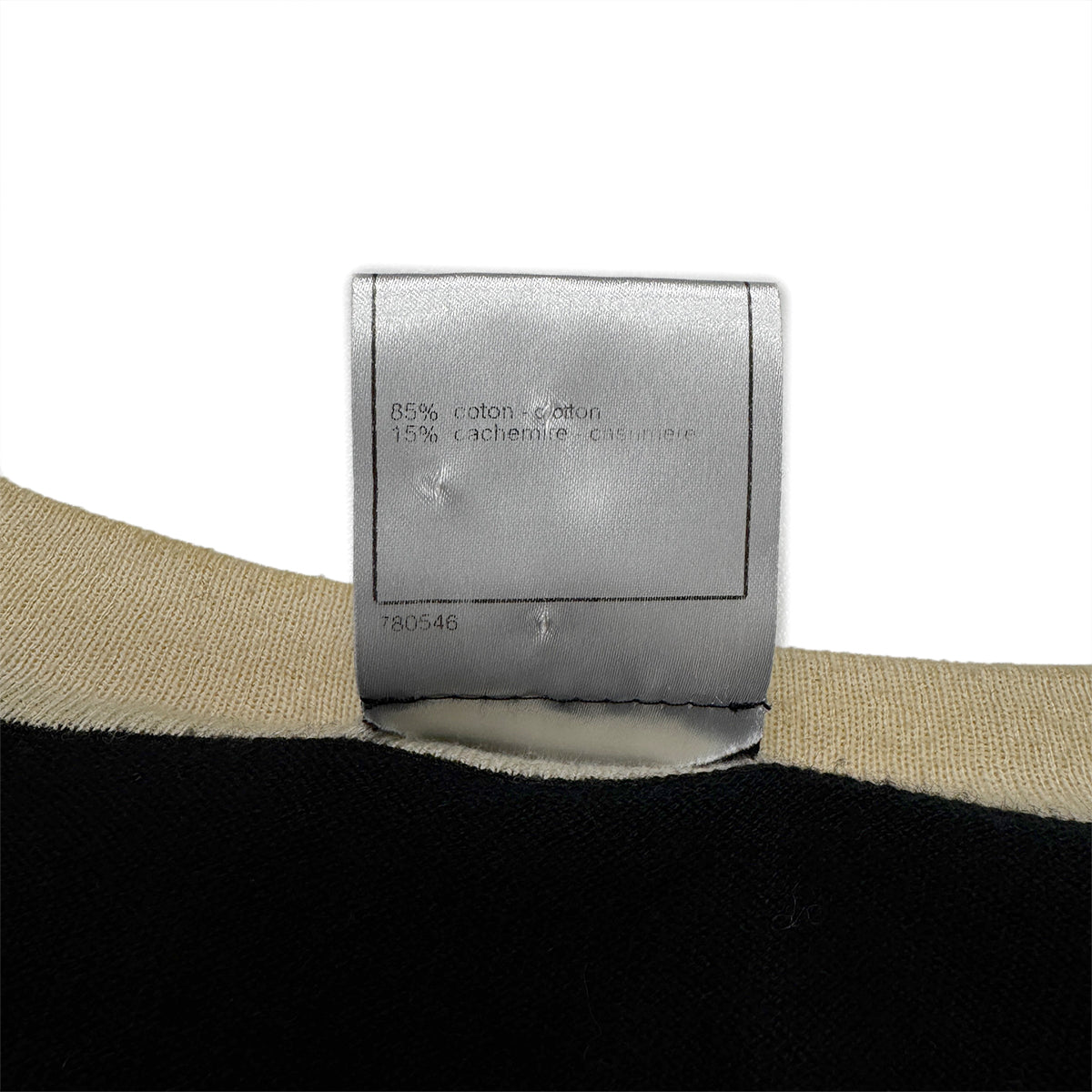 CHANEL VINTAGE COCO BUTTON LONG CARDIGAN TOPS BLACK COTTON CASHMERE 44 08P RTW 90284428