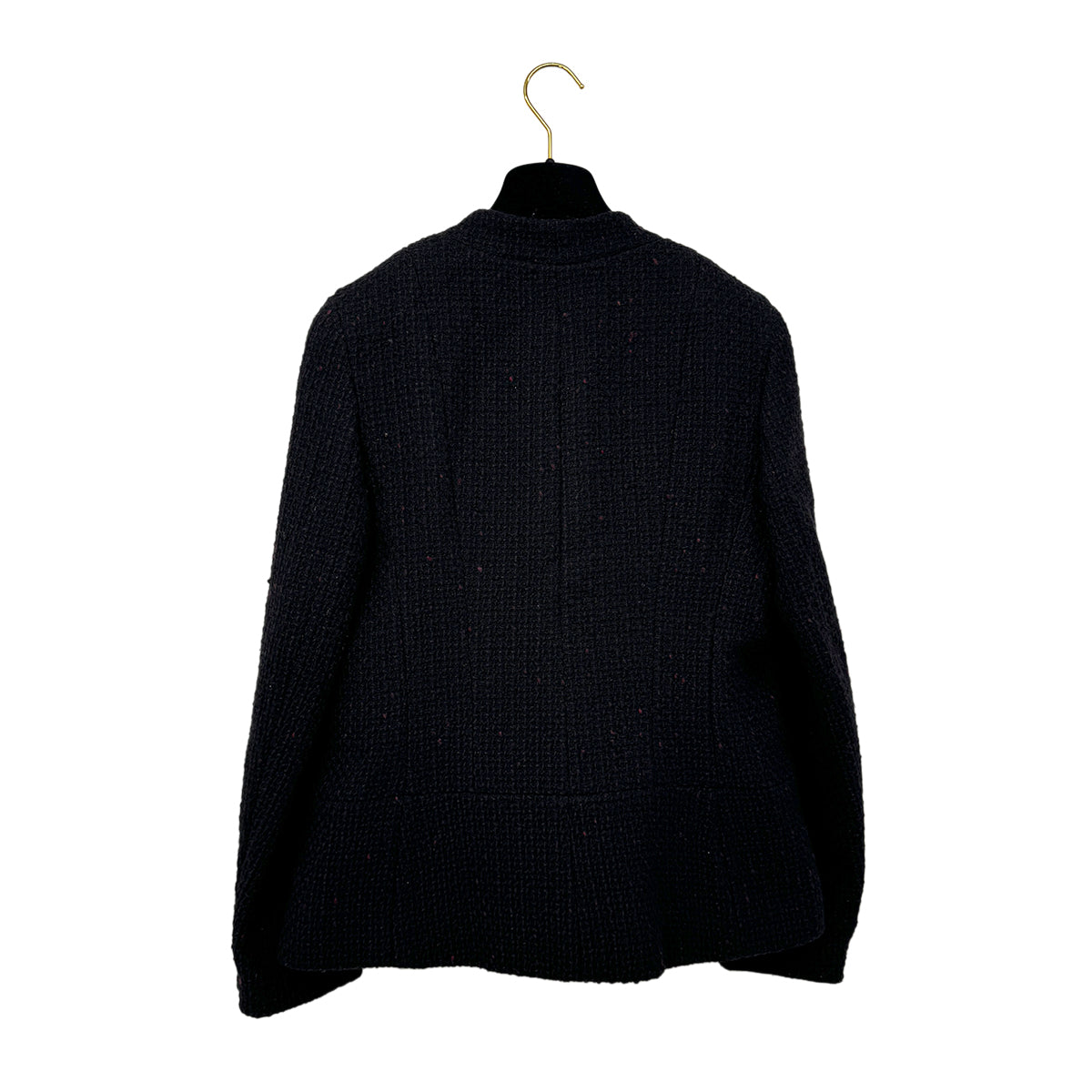 CHANEL COCO BUTTON TWEED JACKET BLACK WOOL 40 01A RTW 90284430
