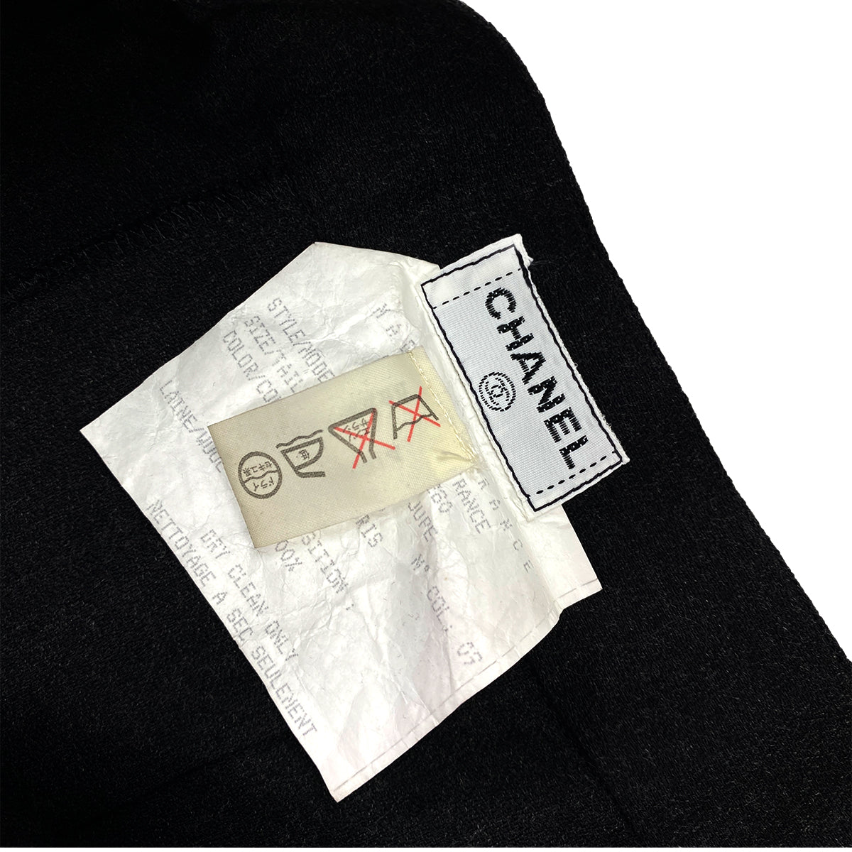 CHANEL COCO BUTTON GOLD CHAIN PLEATED SKIRT GRAY WOOL 36 RTW 90284435