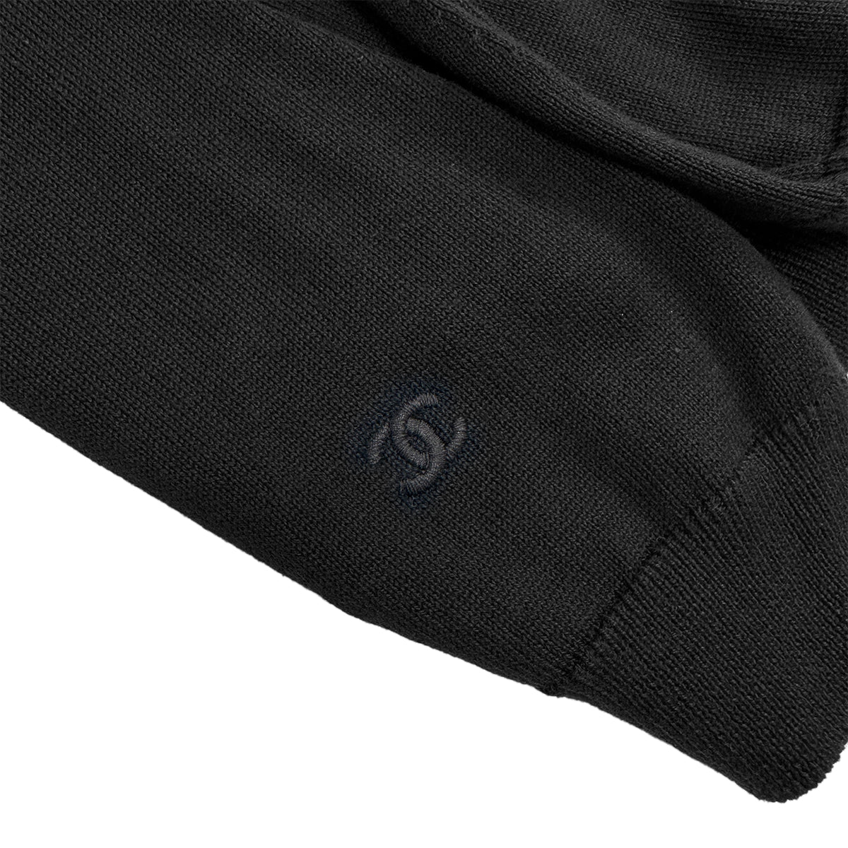 CHANEL VINTAGE COCOMARK TOPS BLACK COTTON M RTW 90284436