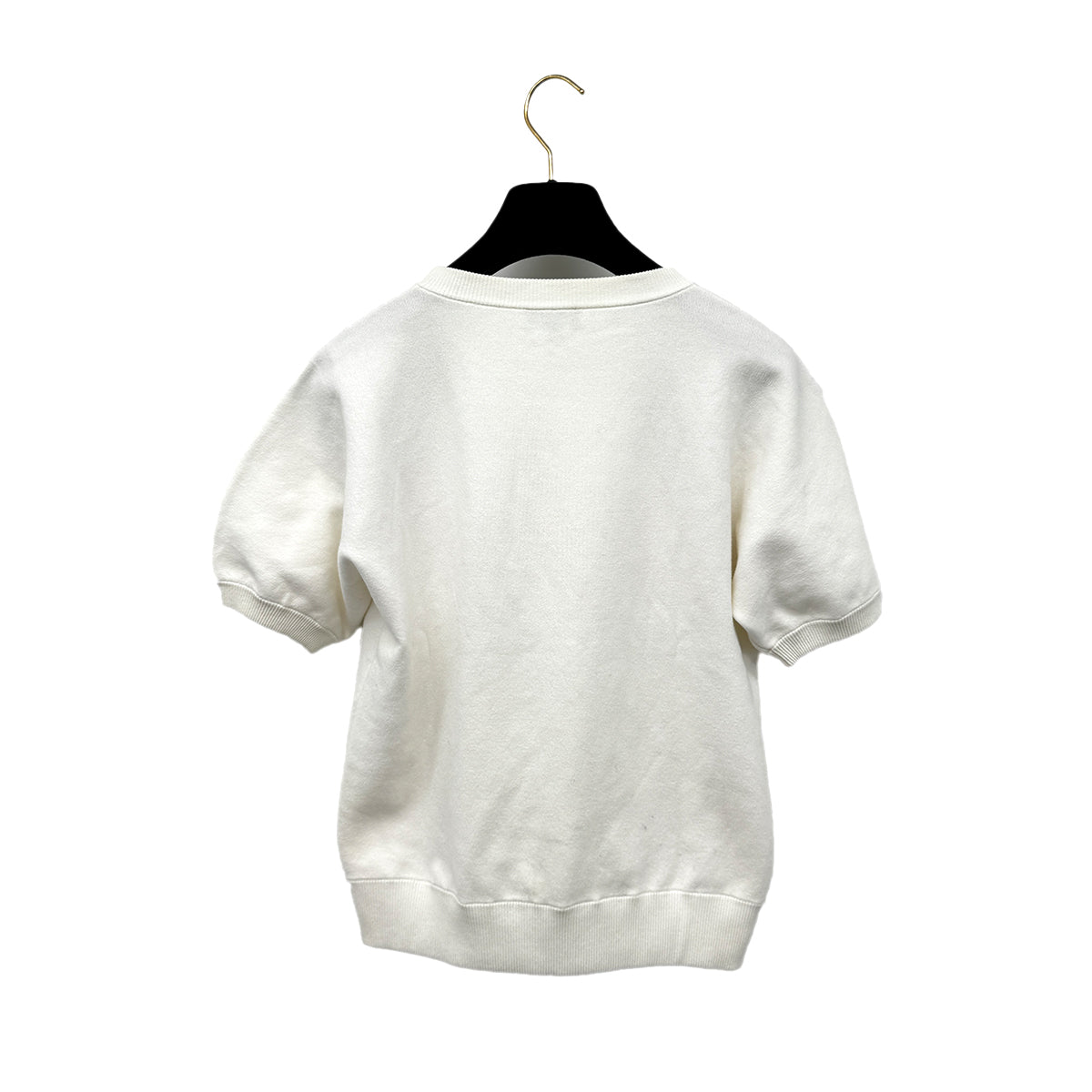 CHANEL KNIT TOPS BEEDS WHITE COTTON 36 P58 RTW 90284438