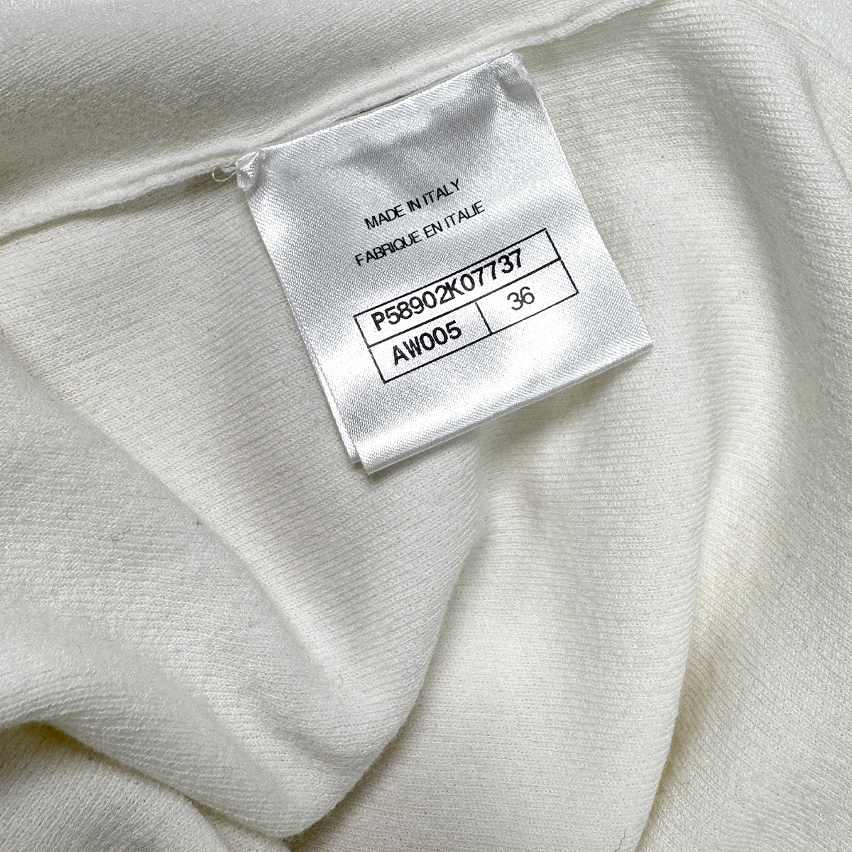 CHANEL KNIT TOPS BEEDS WHITE COTTON 36 P58 RTW 90284438