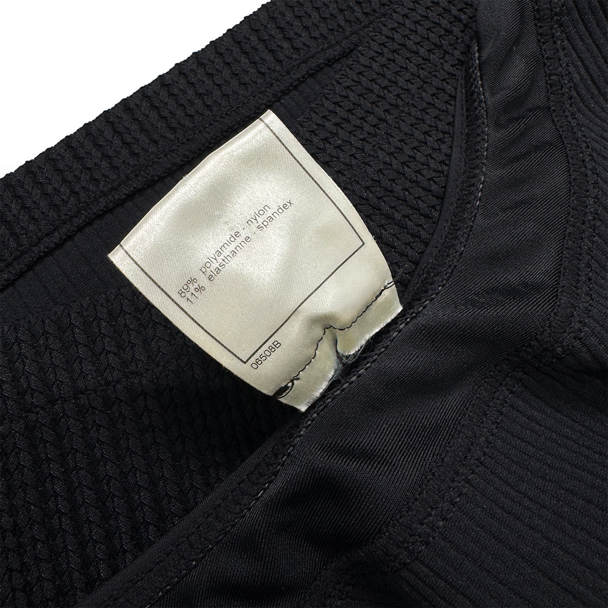 CHANEL VINTAGE COCOMARK SLEEVELESS TOPS BLACK NYLON 42 98C RTW 90284439