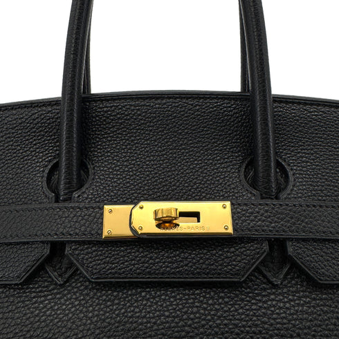 HERMES BIRKIN 35 BLACK TOGO HAND BAG □G GHW 90284555 - PURPOSE