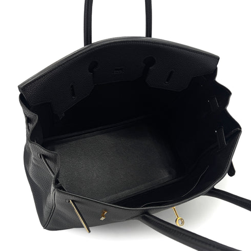 HERMES BIRKIN 35 BLACK TOGO HAND BAG □G GHW 90284555 - PURPOSE