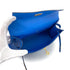 HERMES KELLY POCHETTE SELLIER BLUE ZELLIGE SWIFT HAND BAG C GHW 90284558 - PURPOSE