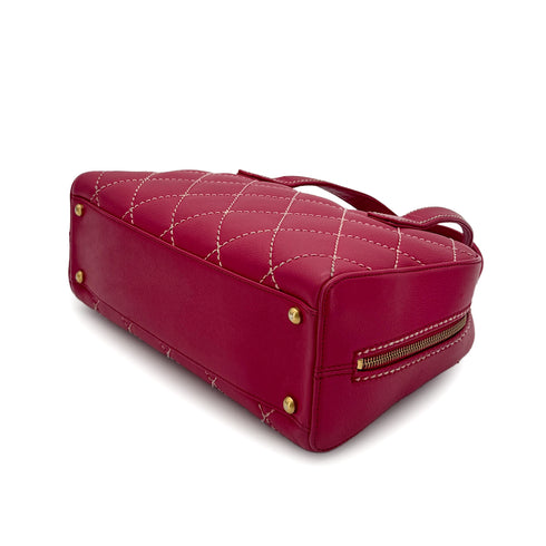 CHANEL VINTAGE WILD STITCH HAND BAG PINK LEATHER 90284560 - PURPOSE