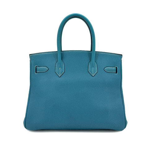 HERMES BIRKIN 30 BLEU JEAN TOGO HAND BAG □G SHW 90284562 - PURPOSE