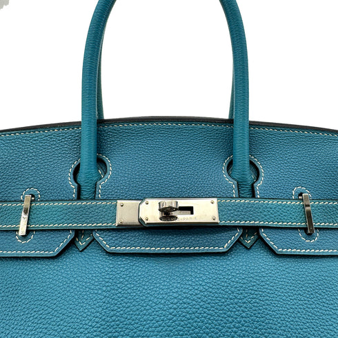 HERMES BIRKIN 30 BLEU JEAN TOGO HAND BAG □G SHW 90284562 - PURPOSE