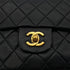 CHANEL VINTAGE CLASSIC FLAP MEDIUM CHAIN SHOULDER BAG BLACK LAMB SKIN 90284563 - PURPOSE