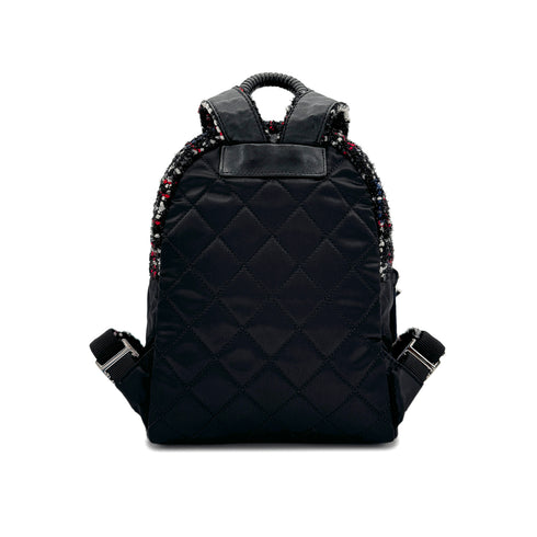 CHANEL MATELASSE COCOMARK SMALL BACKPACK BLACK TWEED 90284565 - PURPOSE