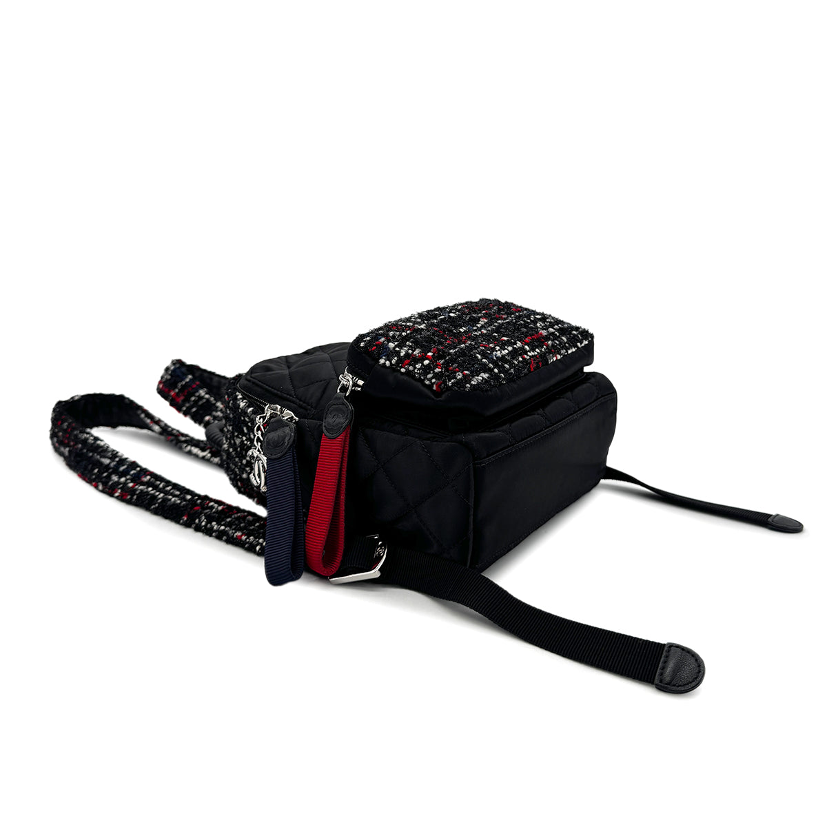 CHANEL MATELASSE COCOMARK SMALL BACKPACK BLACK TWEED 90284565