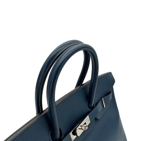 HERMES BIRKIN 35 BLUE DE PRESSE VEAU EPSOM HAND BAG □L SHW 90284566 - PURPOSE