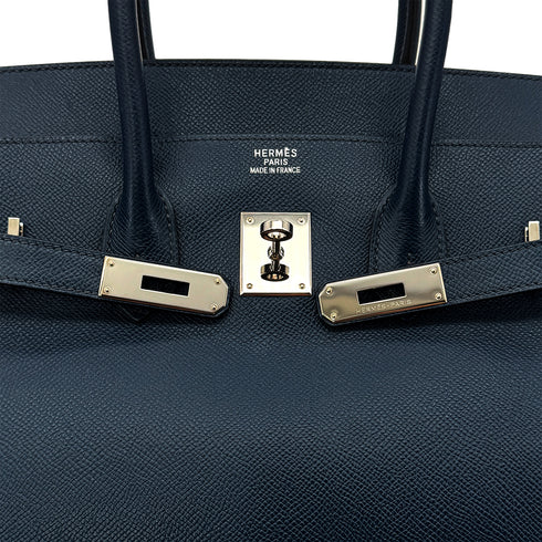 HERMES BIRKIN 35 BLUE DE PRESSE VEAU EPSOM HAND BAG □L SHW 90284566 - PURPOSE