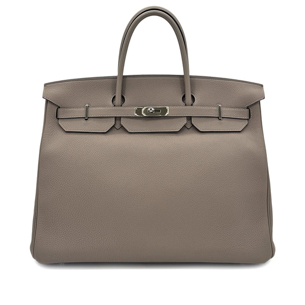 HERMES BIRKIN 40 GRIS ASPHALTE TOGO HAND BAG A SHW 90284567 - PURPOSE