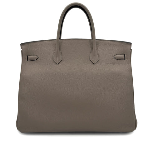 HERMES BIRKIN 40 GRIS ASPHALTE TOGO HAND BAG A SHW 90284567 - PURPOSE