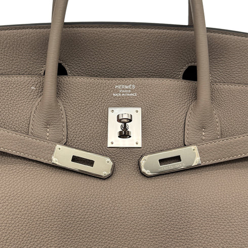 HERMES BIRKIN 40 GRIS ASPHALTE TOGO HAND BAG A SHW 90284567 - PURPOSE
