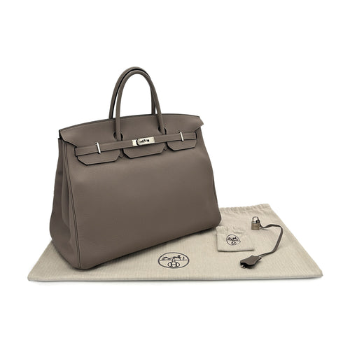 HERMES BIRKIN 40 GRIS ASPHALTE TOGO HAND BAG A SHW 90284567 - PURPOSE