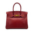 HERMES BIRKIN 30 ROUGE H COURCHEVEL HAND BAG 〇Z GHW 90284568 - PURPOSE