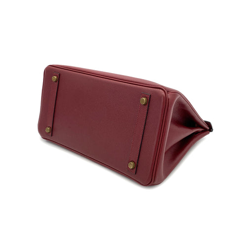 HERMES BIRKIN 30 ROUGE H COURCHEVEL HAND BAG 〇Z GHW 90284568 - PURPOSE