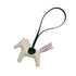 HERMES BAG CHARM RODEO PM CRAIE MAUVE PALE VERT CYPRES AGNEAU MILO 90284571 - PURPOSE