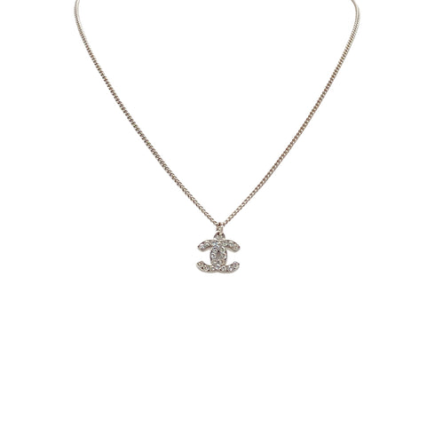 CHANEL NECKLACE COCOMARK RHINESTONE SILVER ACCESSORY C12V 90284576 - PURPOSE