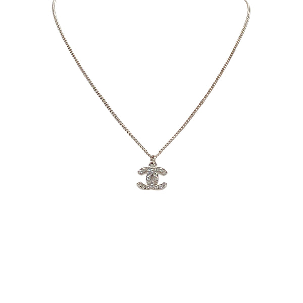 CHANEL NECKLACE COCOMARK RHINESTONE SILVER ACCESSORY C12V 90284576 - PURPOSE