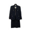 CHANEL VINTAGE COCO BUTTON FOUR POCKET WOOL JACKET SKIRT SET BLACK 36 RTW 90284580 - PURPOSE