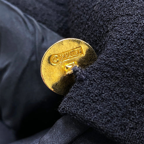 CHANEL VINTAGE COCO BUTTON FOUR POCKET WOOL JACKET SKIRT SET BLACK 36 RTW 90284580 - PURPOSE