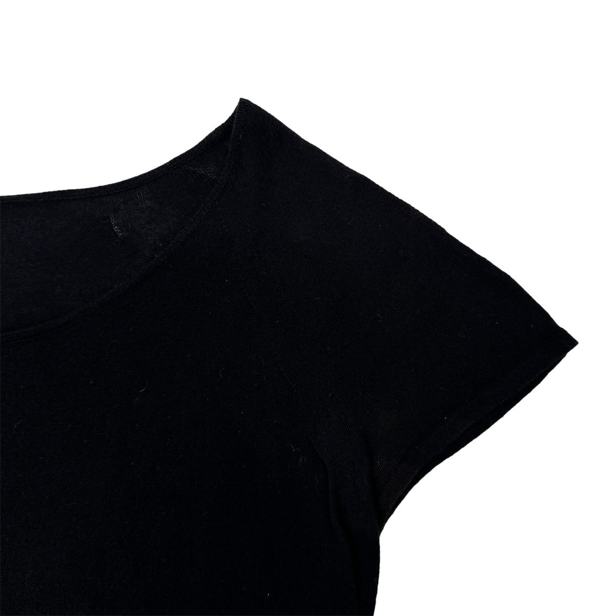 CHANEL LOGO TOPS BLACK COTTON 38 01P RTW 90284585