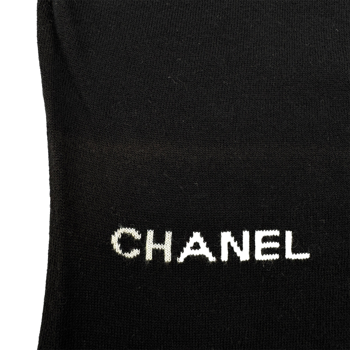 CHANEL LOGO TOPS BLACK COTTON 38 01P RTW 90284585