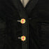 CHANEL VINTAGE GRIPOIX BUTTON VELOR HALF SLEEVE JACKET BLACK RAYON RTW 90284590 - PURPOSE