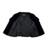 CHANEL VINTAGE GRIPOIX BUTTON VELOR HALF SLEEVE JACKET BLACK RAYON RTW 90284590 - PURPOSE