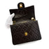 CHANEL VINTAGE MINI SQUARE 17 CHAIN SHOULDER BAG DARK BROWN LAMB SKIN 90284866 - PURPOSE