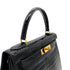 HERMES KELLY 28 SELLIER BLACK POROSUS CROCODILE HAND SHOULDER BAG □A GHW 90284872 - PURPOSE