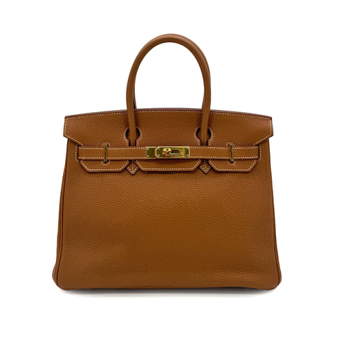 HERMES BIRKIN 30 GOLD TOGO HAND BAG □I GHW 90284873 - PURPOSE