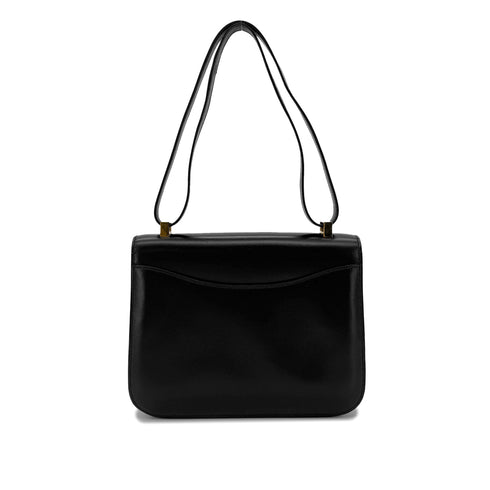 HERMES CONSTANCE 23 BLACK BOXCALF SHOULDER BAG 〇O GHW 90284874 - PURPOSE