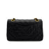 CHANEL VINTAGE CLASSIC FLAP SMALL CHAIN SHOULDER BAG BLACK LAMB SKIN 90284877 - PURPOSE