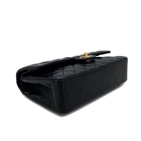 CHANEL VINTAGE CLASSIC FLAP MEDIUM CHAIN SHOULDER BAG BLACK LAMB SKIN 90284882 - PURPOSE