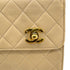 CHANEL VINTAGE DOUBLE TURN LOCK MATELASSE CHAIN SHOULDER HAND BAG BEIGE LAMB SKIN 90284883 - PURPOSE